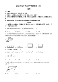 2024年浙江省杭州市滨江区中考二模数学试题