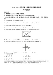 辽宁省大连市瓦房店市2022-2023学年八年级下学期期末考试数学试卷(含答案)