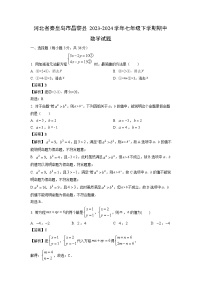 河北省秦皇岛市昌黎县2023-2024学年七年级下学期期中数学试题（解析版）