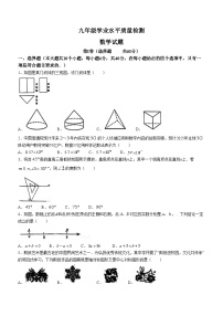 2024年山东省济南市市中区九年级中考二模数学试题