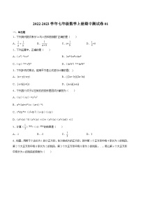 沪教版七年级数学上册期中期末挑战满分冲刺卷期中测试卷01(原卷版+解析)