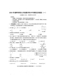 2024年广西防城港市防城区中考数学科中考模拟试题1（扫描版含答案）