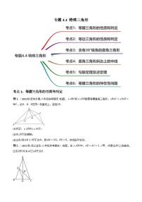 中考数学一轮复习专题4.4特殊三角形知识点演练(6大题型，93题)(讲练)(原卷版+解析)