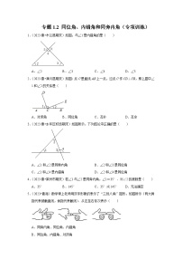 浙教版七年级数学下册专题1.2同位角、内错角和同旁内角(专项训练)(原卷版+解析)