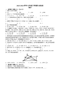 05，安徽省阜阳市颍州区阜阳市第一初级中学2023-2024学年七年级下学期月考数学试题(无答案)