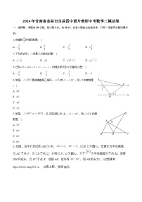 09，2024年甘肃省金昌市永昌四中联片教研中考数学三模试卷