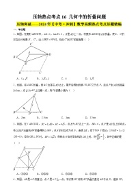 2024年中考数学【高分·突破】考点16几何中的折叠问题(原卷版+解析)