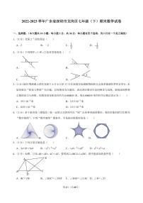 2022-2023学年深圳市龙岗区七年级下学期末数学试卷及答案