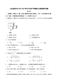 山东省滨州市2023-2024学年九年级下学期第三次中考模拟数学试题