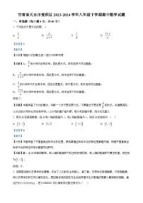 甘肃省天水市麦积区2023-2024学年八年级下学期期中数学试题（学生版+教师版）