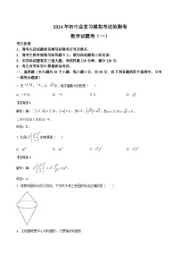 湖南省张家界市桑植县2024届九年级下学期中考一模数学试卷(含解析)