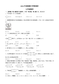 河南省南阳市桐柏县2023-2024学年七年级下学期期中数学试题