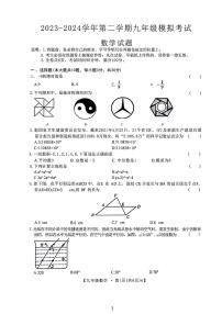 2024年6月深圳中学联考中考三模数学试卷及答案