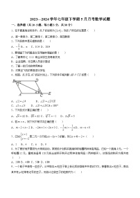 湖北省武汉市七一华源中学2023-2024学年七年级下学期月考数学试题(无答案)