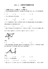 2024年河北省邯郸市育华中学中考四模数学试题(无答案)