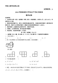 2024年陕西省咸阳市多校联考中考三模数学试题(无答案)