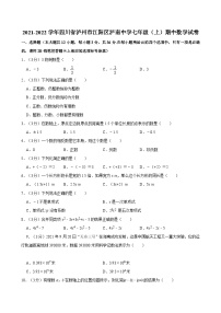 2021-2022学年四川省泸州市江阳区泸南中学七年级（上）期中数学试卷