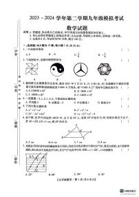 2024年广东深圳中学共同体中考数学三模试卷+答案