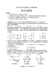 河南省南阳市2024年中考二模数学试题