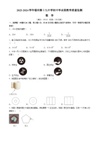2024年福建省福州第十九中学中考模拟数学试题