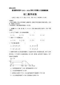 云南省昆明市西山区昆明师范专科学校附属中学2023-2024学年八年级下学期5月月考数学试题