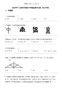 2024年广东深圳罗湖区中考模拟数学试卷（部分学校）