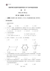 2024年四川省成都市锦江区嘉祥外国语学校中考三模数学试卷