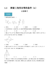 初中数学苏科版八年级上册第一章 全等三角形1.3 探索三角形全等的条件课后练习题