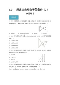 苏科版八年级上册第一章 全等三角形1.3 探索三角形全等的条件当堂达标检测题