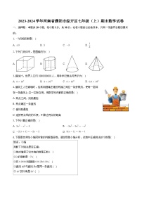 河南省濮阳市经开区2023-2024学年七年级上学期期末数学试卷