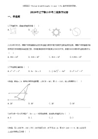 2024年辽宁鞍山中考二模数学试卷