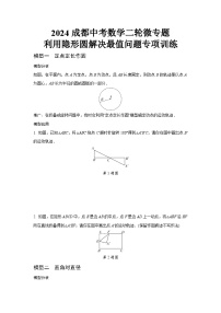 2024成都中考数学二轮微专题 利用隐形圆解决最值问题专项训练  (含答案)