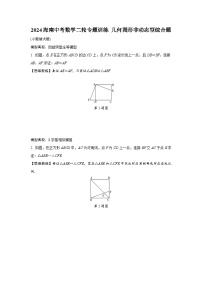 2024海南中考数学二轮专题训练 几何图形非动态型综合题 (含答案)