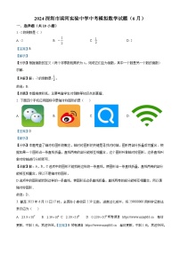 2024年广东省深圳市滨河实验中学中考模拟数学试题