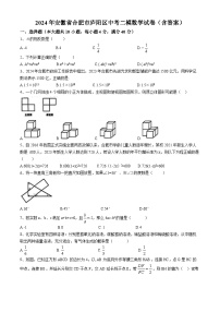 2024年安徽省合肥市庐阳区中考二模数学试题