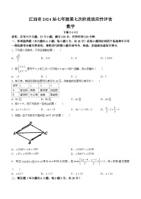 江西省南昌市南昌县2023-2024学年七年级下学期第二次月考数学试题(无答案)