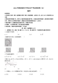 2024年陕西省商洛市商南县中考三模数学试题（含答案)