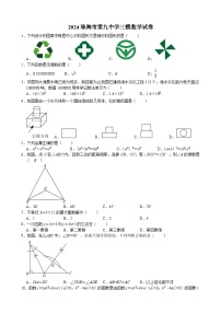 2024年广东省珠海市第九中学中考三模数学试卷