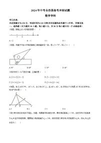 2024年甘肃省陇南市武都区中考三模数学试题