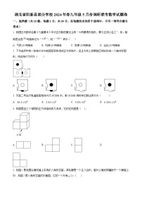 2024年湖北省阳新县部分学校中考模拟数学试题（原卷版+解析版）