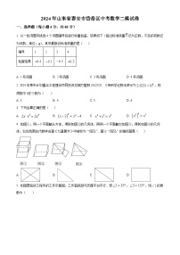 2024年山东省泰安市岱岳区中考二模数学试题（原卷版+解析版）