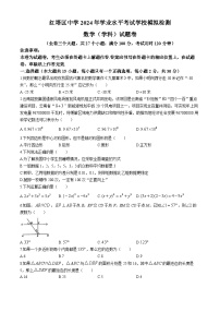 2024年云南省玉溪市第八中学、第+五中学中考三模数学试题(无答案)