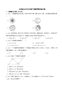 江西省九江市2023-2024学年七年级下学期数学期末练习卷