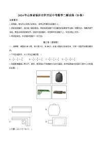 2024年山东省临沂市罗庄区中考数学二模试卷（B卷）