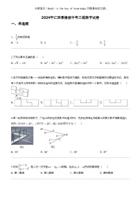 2024年江西景德镇中考三模数学试卷