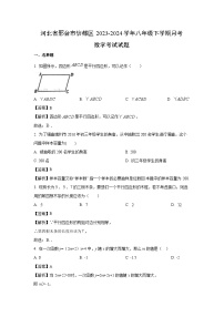 数学：河北省邢台市信都区2023-2024学年八年级下学期月考考试试题（解析版）