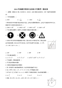 2024年西藏日喀则市定结县中考数学一模试卷（含解析）