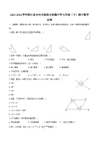 2023-2024学年浙江省台州市临海市东塍中学七年级（下）期中数学试卷（含解析）