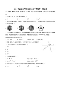 2024年西藏日喀则市定日县中考数学一模试卷（含解析）