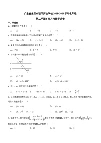 广东省东莞市瑞风实验学校2023-2024学年七年级第二学期5月月考数学试卷（含答案）